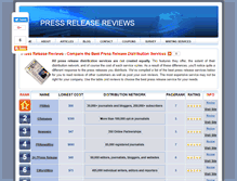 Tablet Screenshot of pressreleasereviews.com